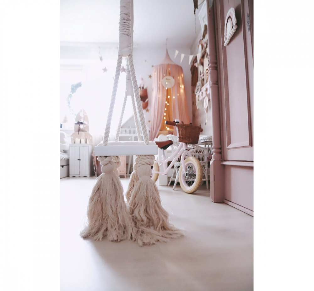 Leagan WoodSwing Velvet Bej BabySteps - imagine 5
