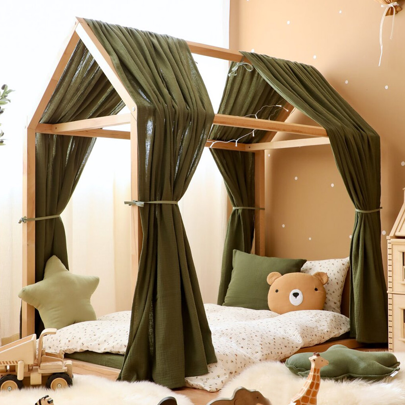 Baldachine Little Amy Verde | Casuta Magica Pat 90x200