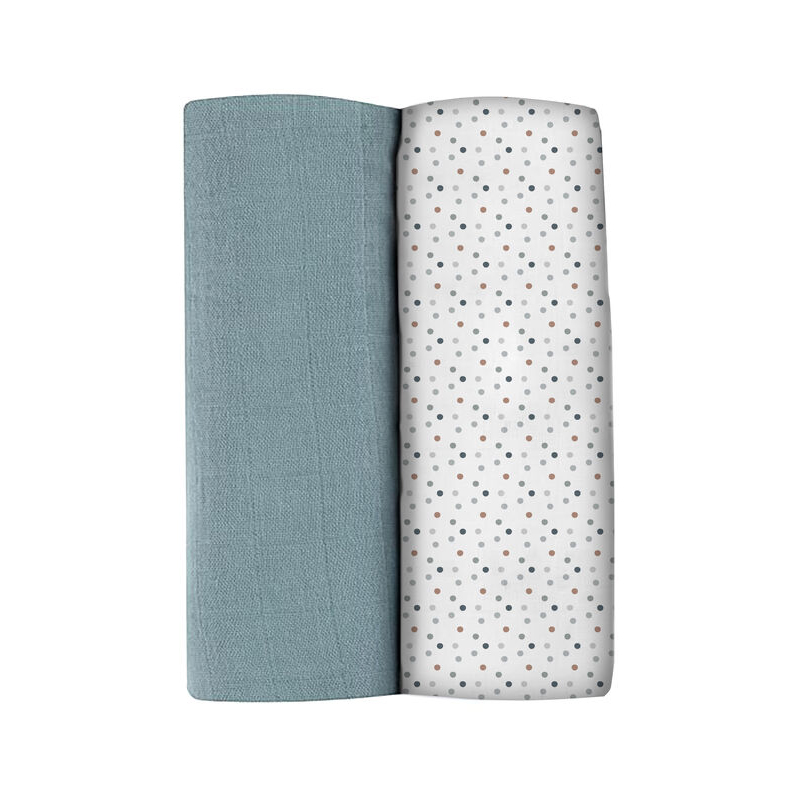 Set 2 Museline Beaba Bumbac Organic 120x120 cm - imagine 2