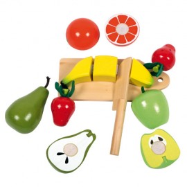 Set Fructe din Lemn Beleduc cu Tocator