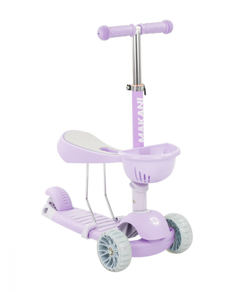 Trotineta 3in1 Makani BonBon Candy Lilac cu LED - imagine 8