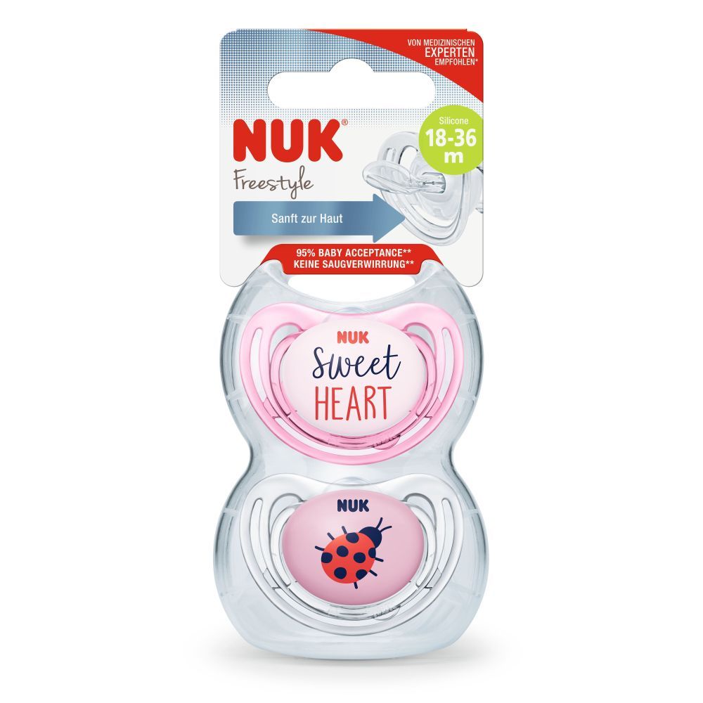 Set 2 Suzete NUK Freestyle Silicon, M (6-18 luni)