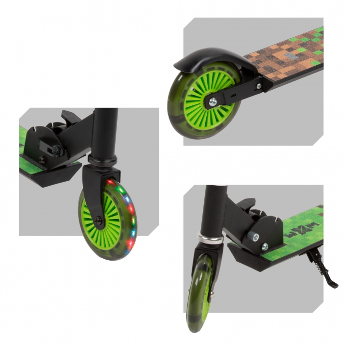 Trotineta WXM Skipo Game, Pliabila, Aluminiu, 2 Roti LED - imagine 6