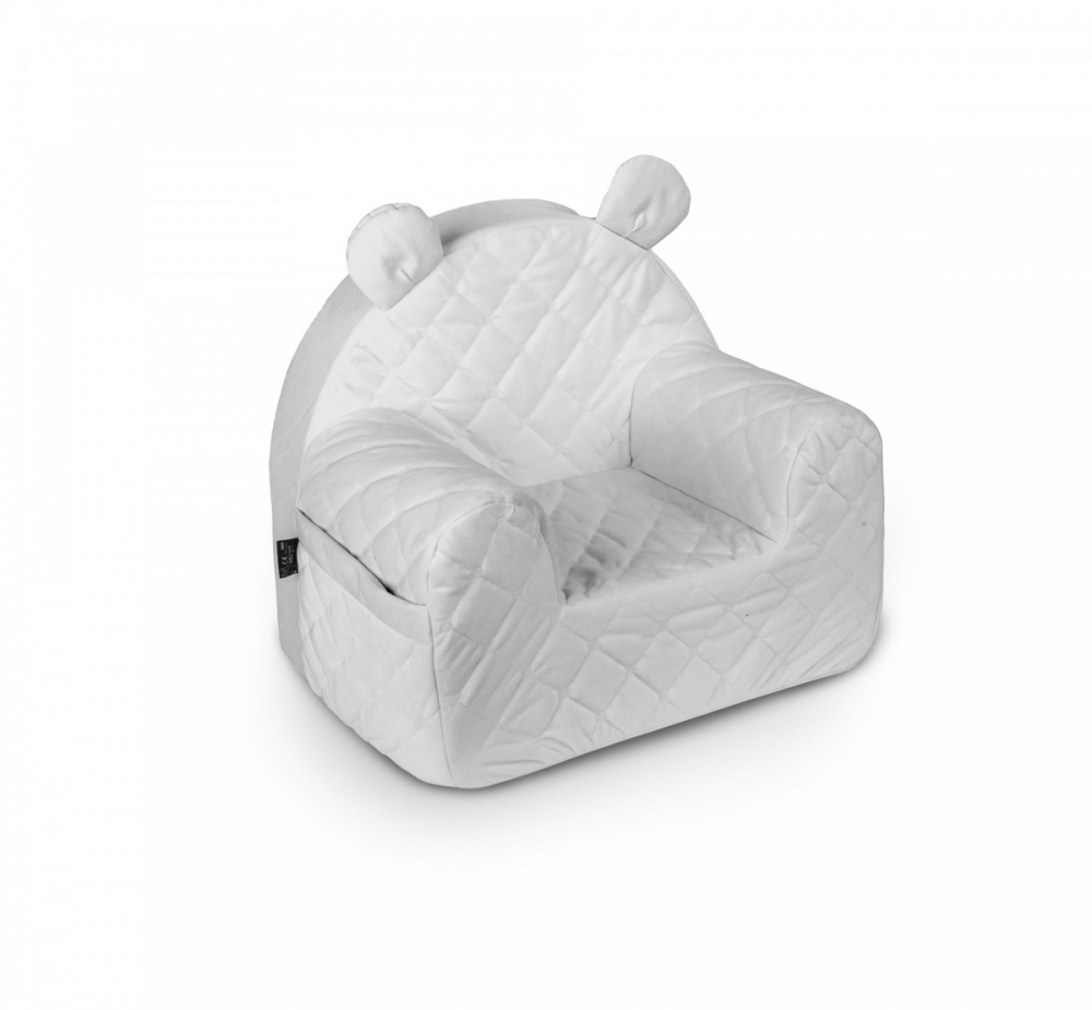 Fotoliu Copii Babysteps Velvet Ursulet Teddy Gri - imagine 7