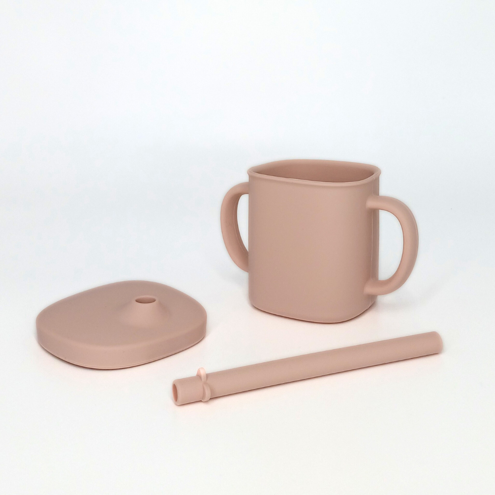 Cana Coccorito Soft Pink 180ml cu pai silicon - imagine 3