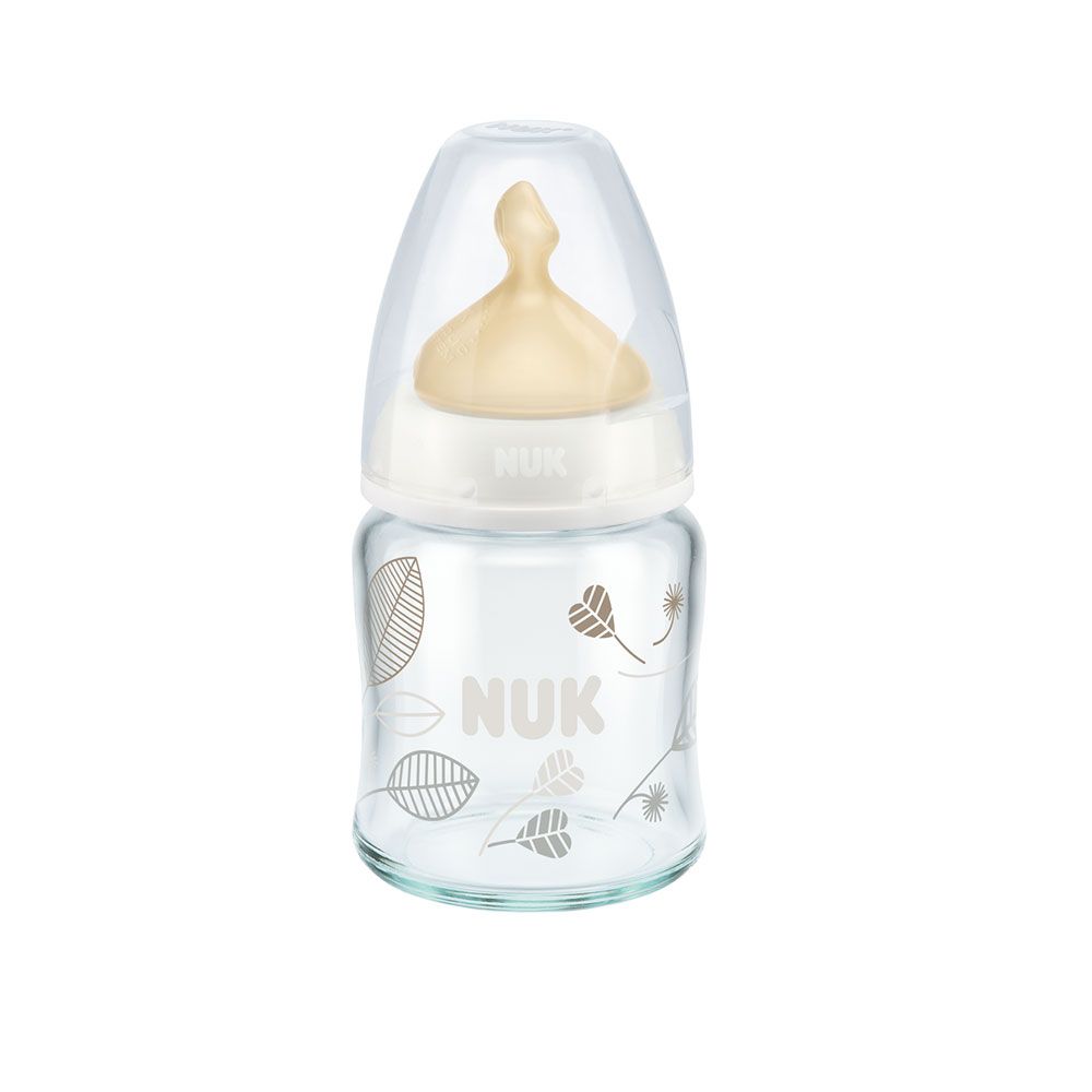 Biberon NUK First Choice+ 120ml, Tetina Latex M, Alb