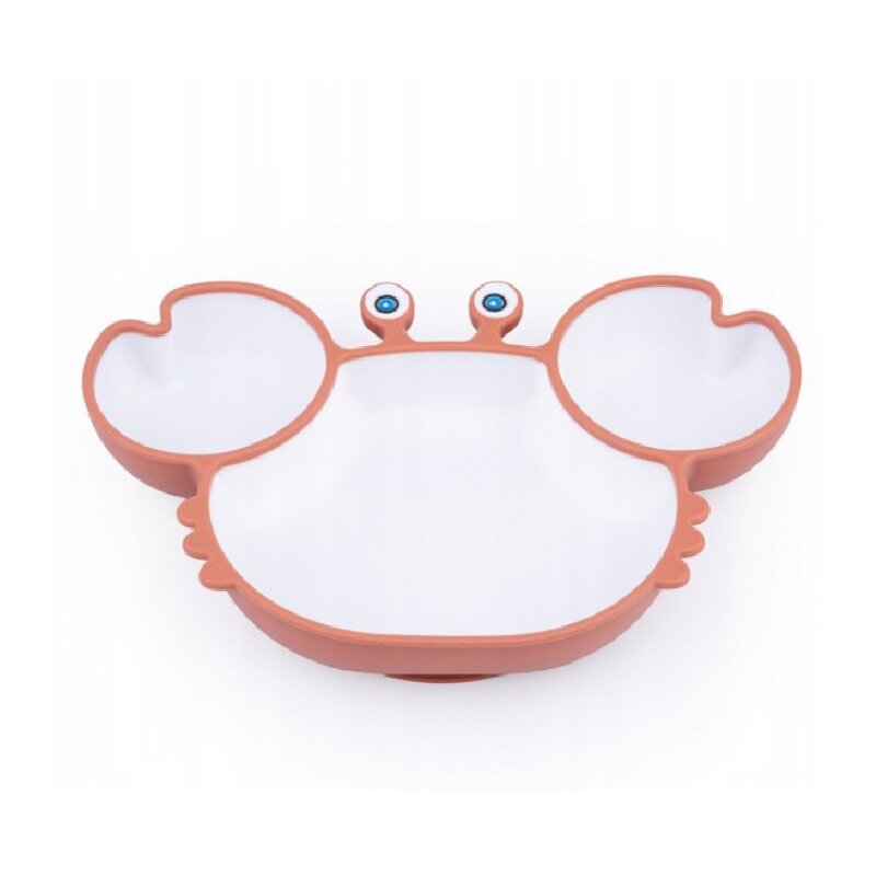 Farfurie Crab Giligums cu Ventuza, 3 Compartimente