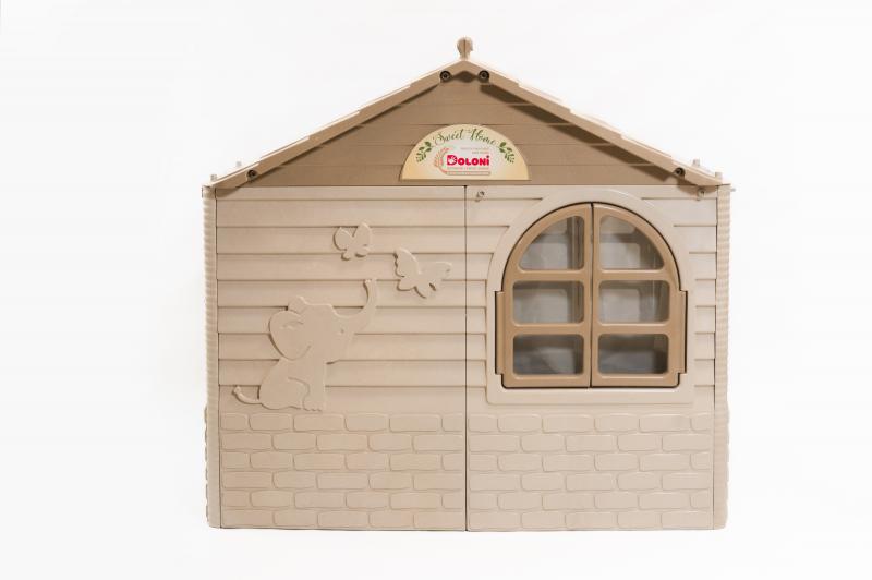 Căsuță Joacă Mykids Beige Brown, Interior/Exterior - imagine 2