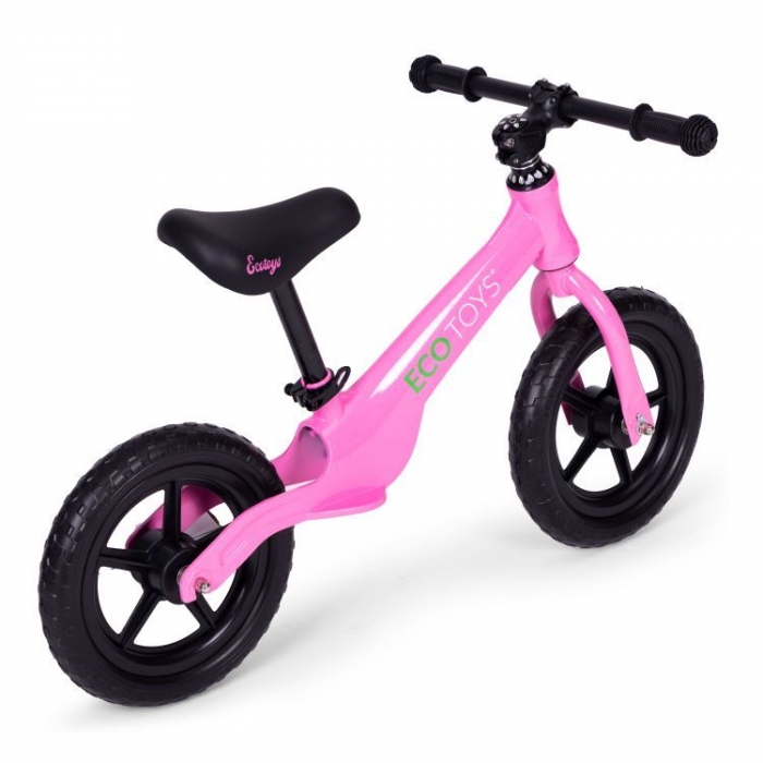 Bicicleta Ecotoys Roz Fără Pedale | Echilibru și Fun - imagine 2