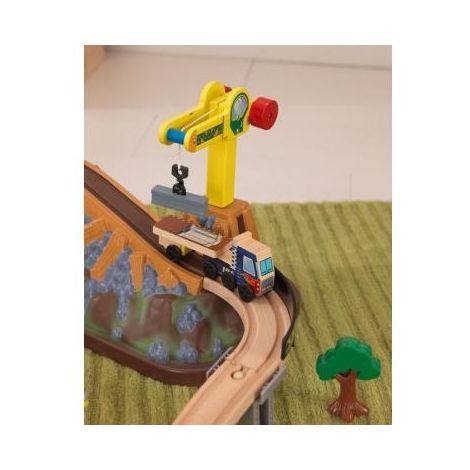 KidKraft Set Trenulet Santier, 61 Piese, Depozitare Bucket Top - imagine 4