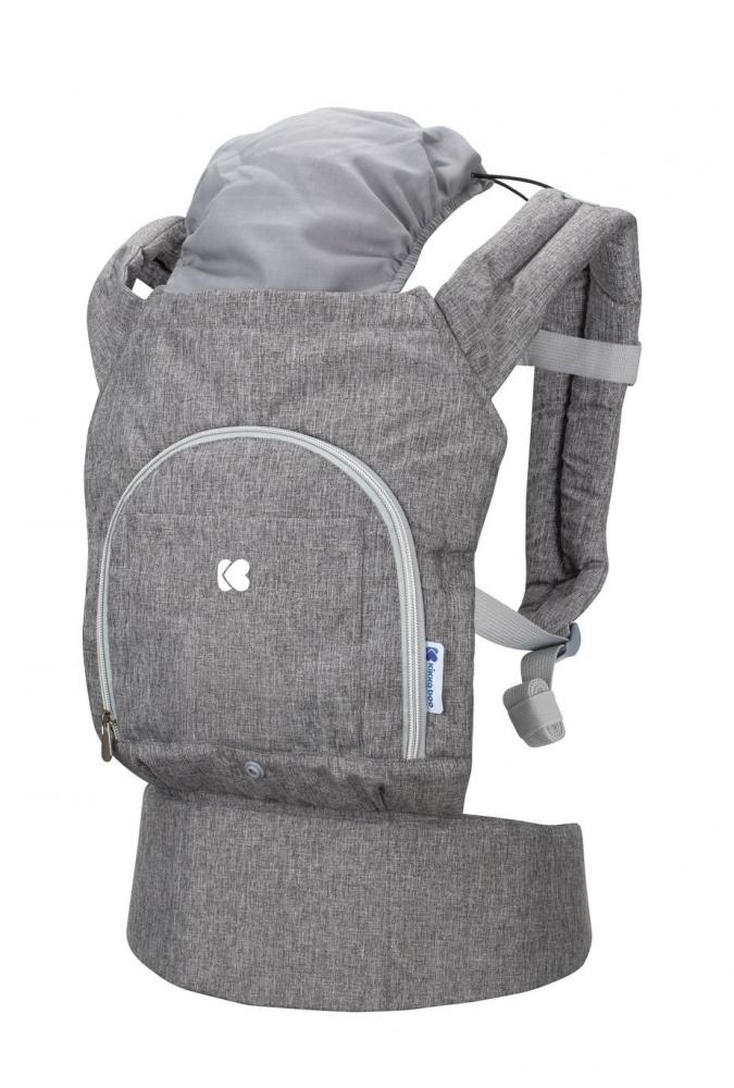Marsupiu KikkaBoo Hoody Grey, Ergonomic