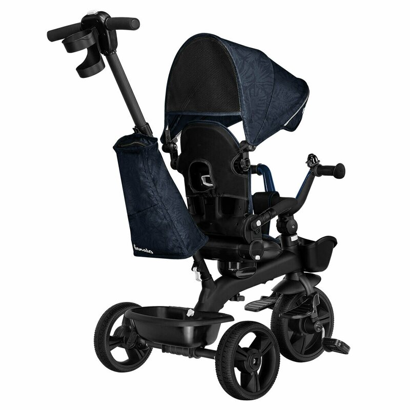 Tricicleta Lionelo Kori Blue Navy, Reversibilă - imagine 5
