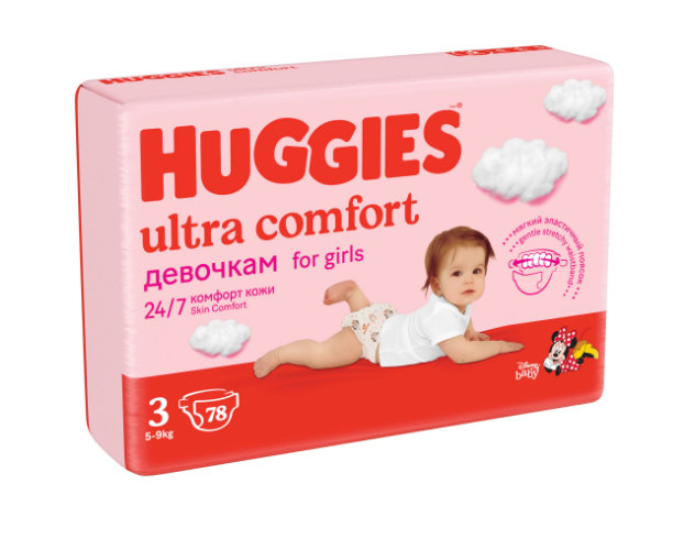 Huggies Ultra Comfort 3, 5-9 kg, 78 buc - imagine 6