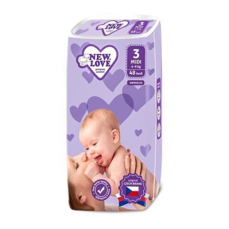 Scutece New Love Premium Comfort 3, 4-9 kg, 48buc