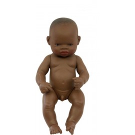 Păpușă Bebeluș African Băiat 32 cm Miniland