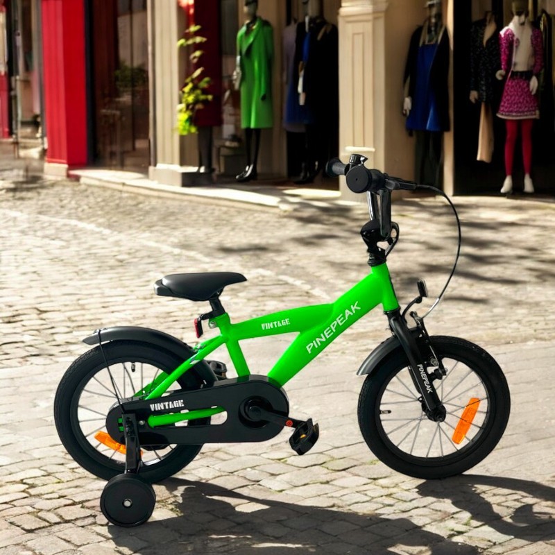 Procart Verde 14'' Bicicleta Copii cu Roti Ajutatoare - imagine 7