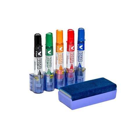 Kit 5 Markere Pilot VBoard Master + Burete