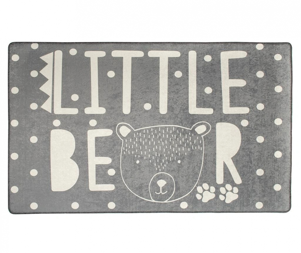 Covor antiderapant Little Bear Gri 150x200 cm - imagine 4