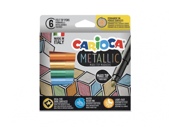 Set Carioca Metallic Maxi 6 Carioca
