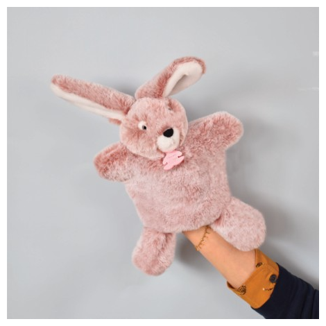 Marionetă Histoire d'Ours Iepuraș Roz 25cm - imagine 3