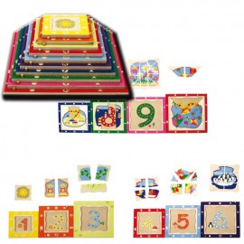 Joc Puzzle Piramidix Beleduc | 3D Învățare 1-10 - imagine 3
