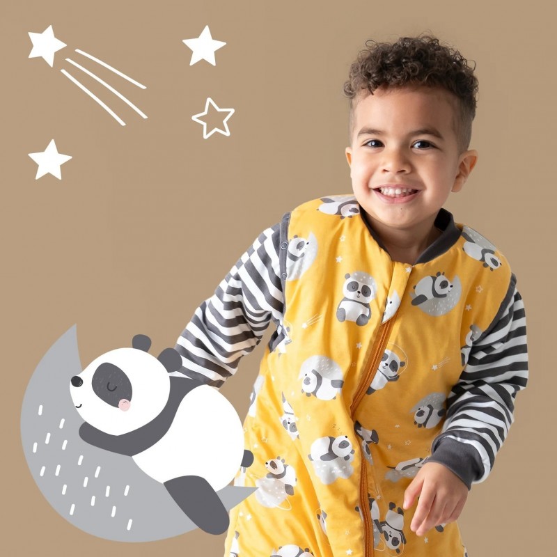 Sac Dormit Slumbersac Panda 90 cm, Mâneci Detașabile - imagine 3