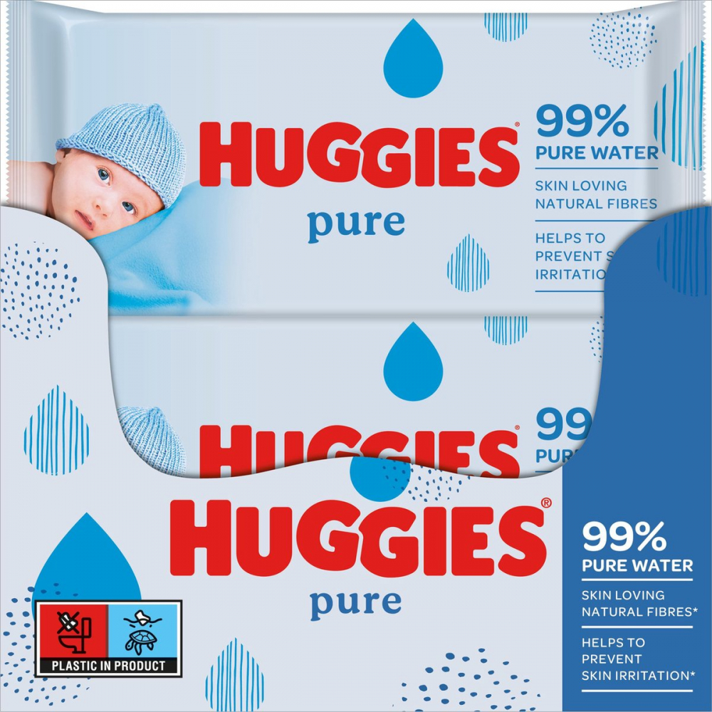 Servetele Huggies Pure 56 buc - Set 10 bucăți