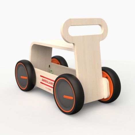 Ambulanta lemn 3-in-1 MamaToyz ride-on - imagine 3