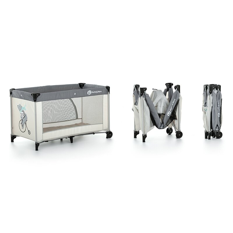 Patut Pliant Nyja Teddy Biker Grey - Petite&Mars - imagine 4