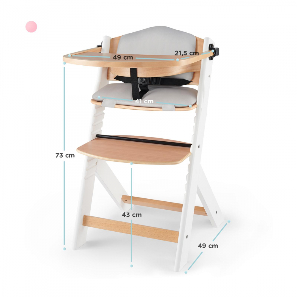 Kinderkraft Enock White 3-in-1 Scaun Masa - imagine 7