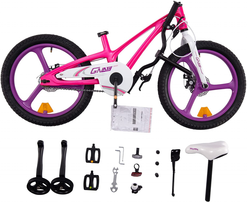 Royal Baby 16 inch Galaxy Roz-Alb cu Frână Disc