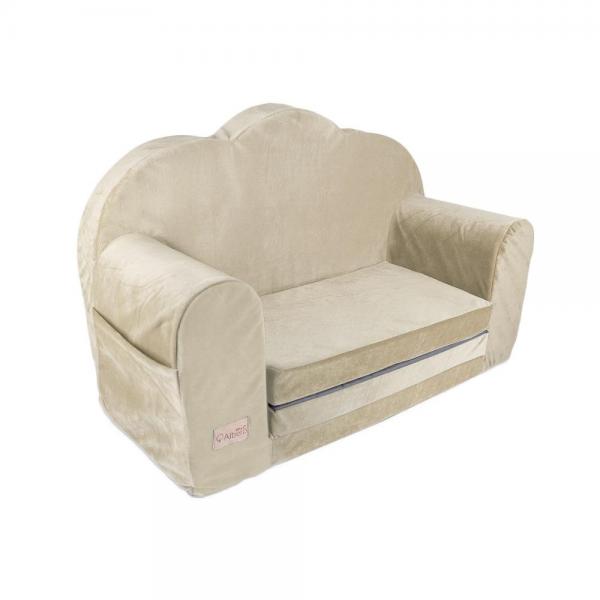 Canapea extensibila Klups catifea beige