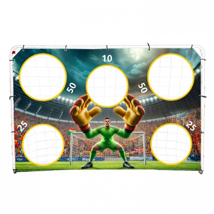 Poarta Ecotoys 180x122 cm cu covoras antrenament