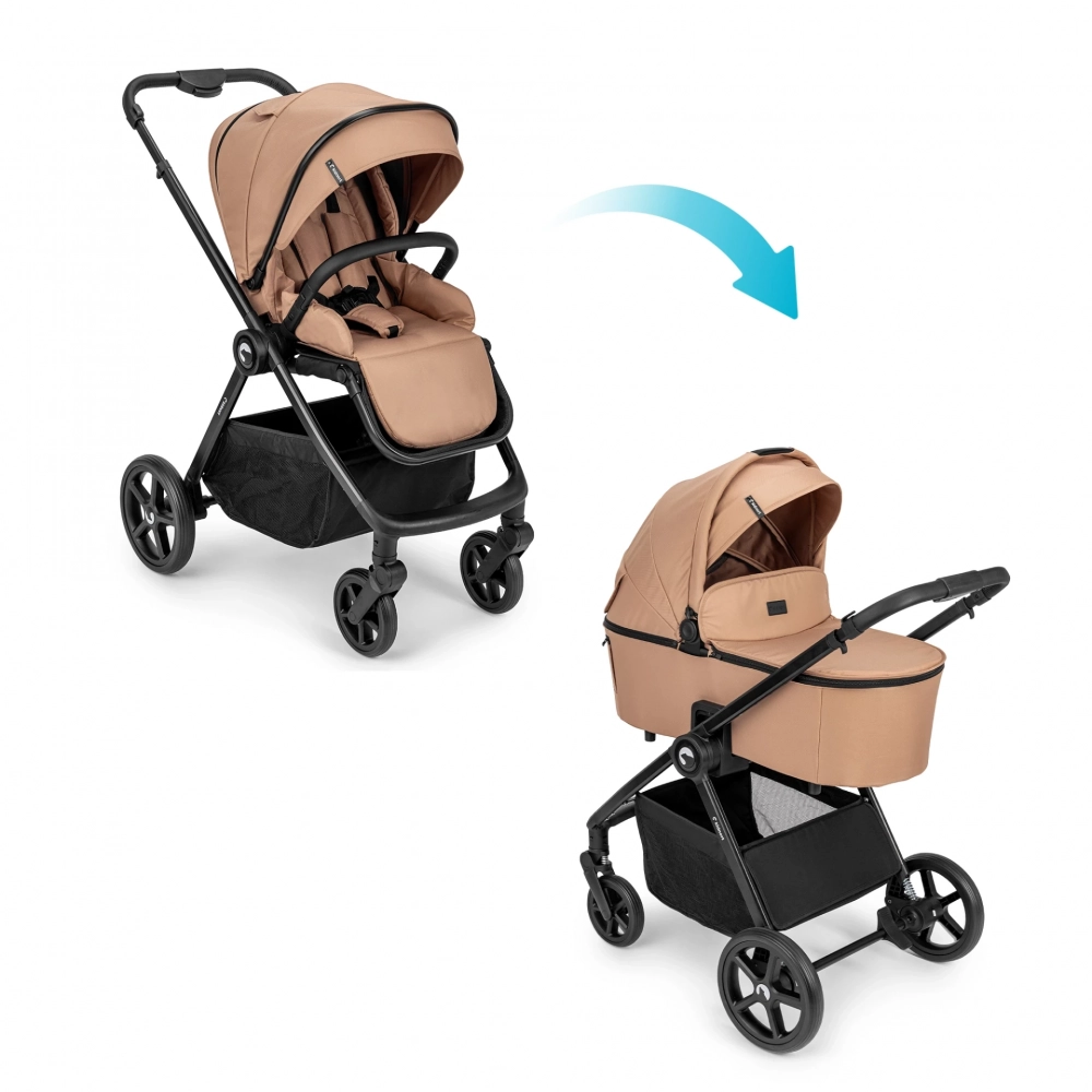 Carucior 2 in 1 Kidnort Alskar Beige 0-22kg - imagine 2