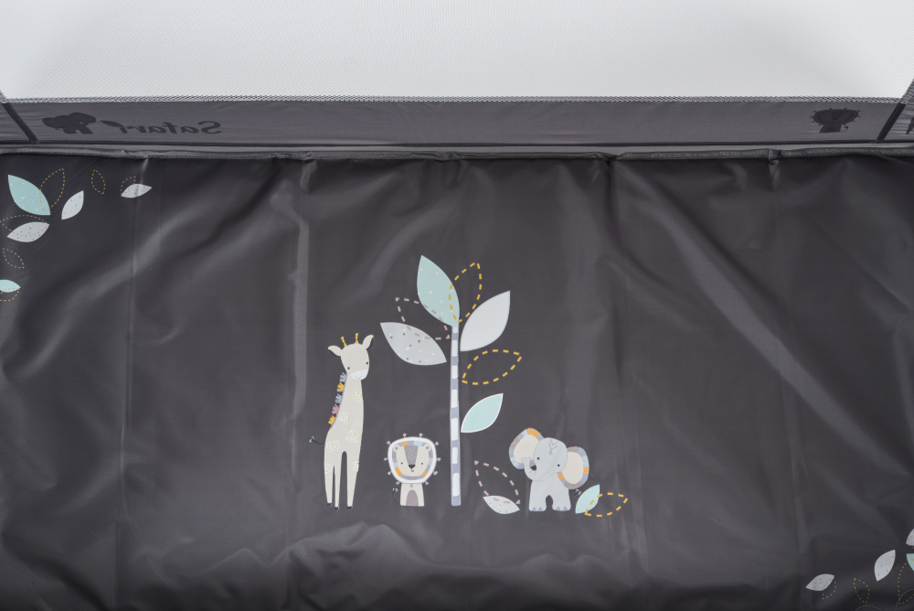 Patut Pliabil Moni Safari Turquoise, cu Nivel si Saltea - imagine 3