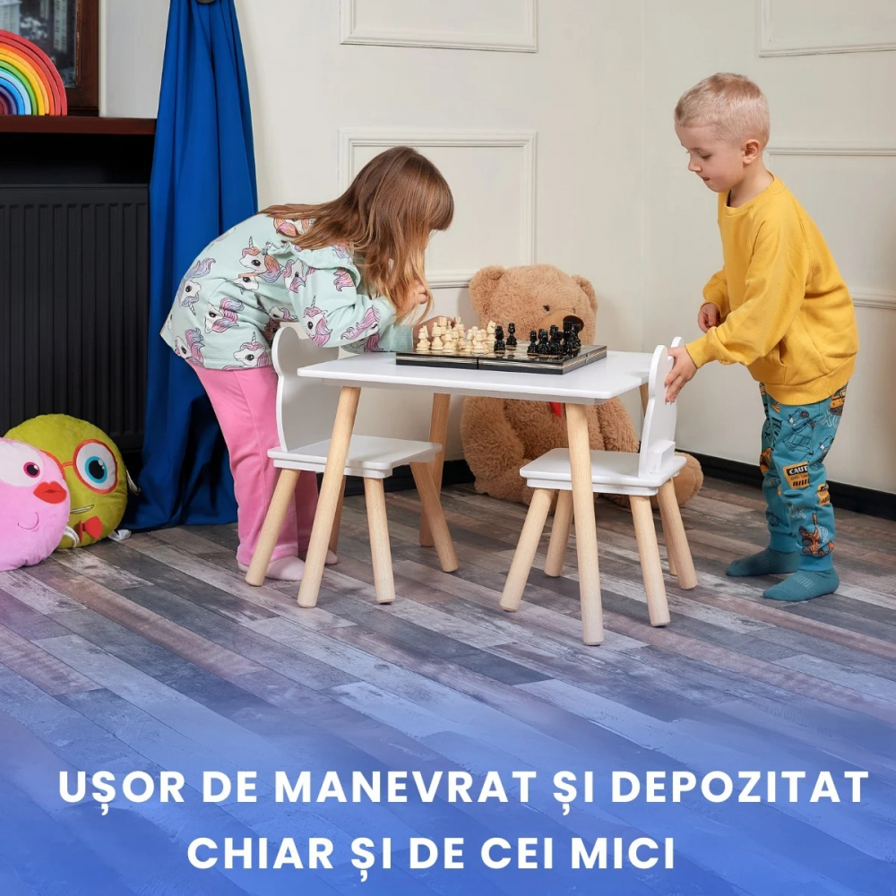 Set Masa Copii Suporto cu Scaune Ursulet