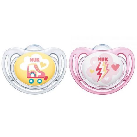 NUK Suzeta Freestyle Silicon 0-6luni - Set 2 buc