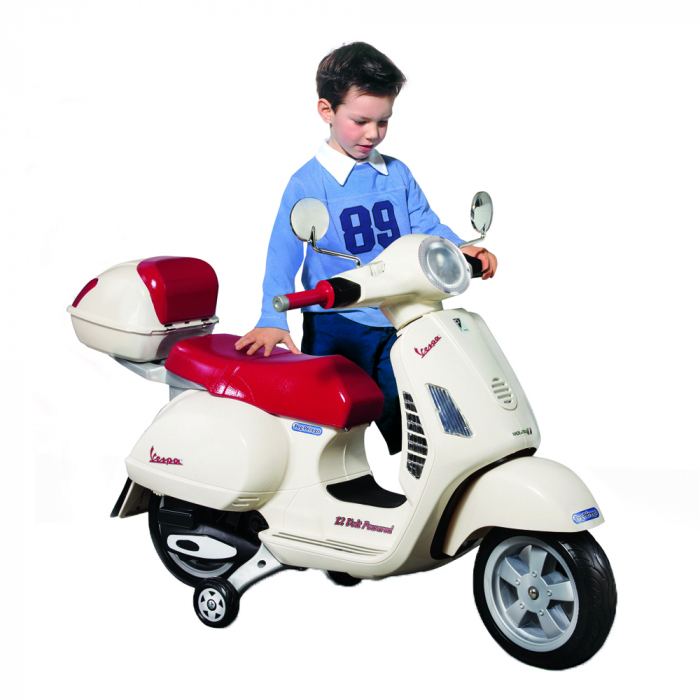 Scuter Electric Peg Perego Vespa 12V Roșu-Alb