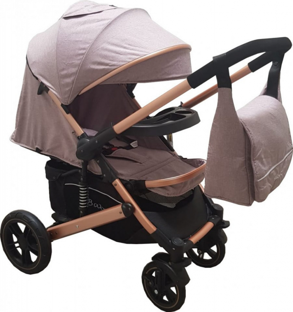 Carucior Baby Care Pro 512 - Premium Gri cu Suspensii - imagine 4