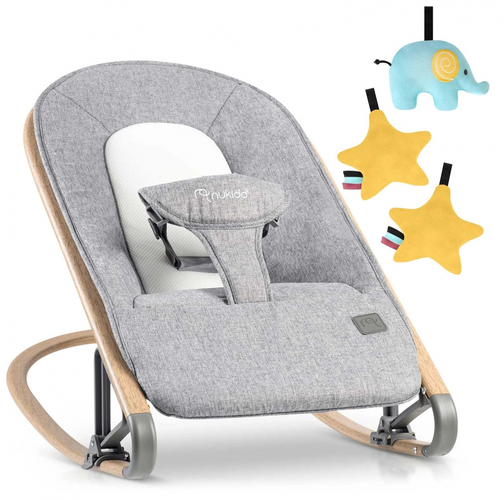 Balansoar Bebeluși Nukido Gri Pliabil Compact - imagine 6