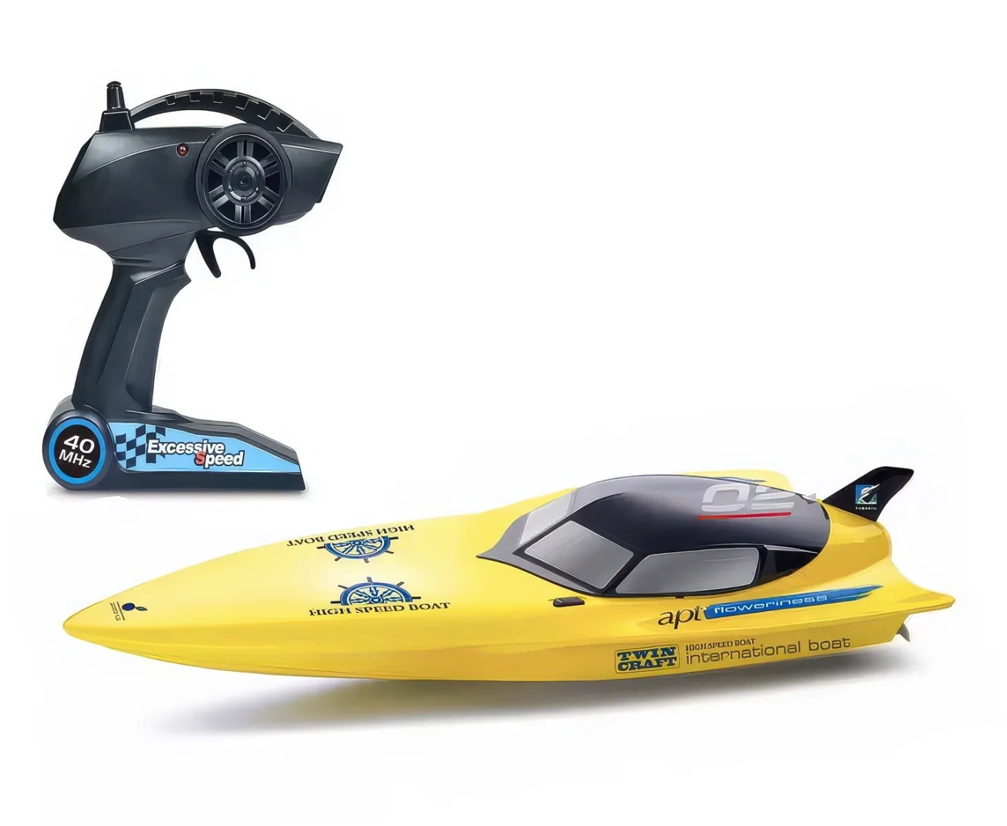 Barca RC Sunman Cruel High Speed 74cm Galben