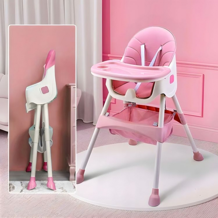 Scaun masa copii Ecotoys HC521 Roz, multifuncțional - imagine 4