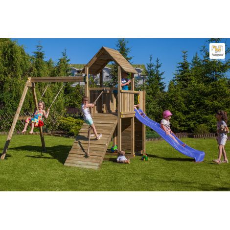 Complex de joacă Fungoo Carol 3, cu tobogan și leagan - imagine 8