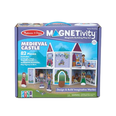 Set Magnetic Castel Medieval Melissa & Doug, 82 Piese