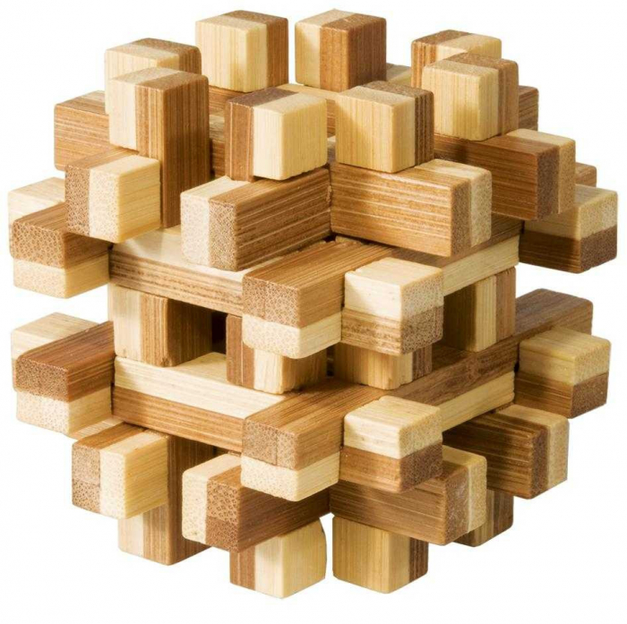 Puzzle 3D Fridolin, Joc Logic Bambus, +8 Ani