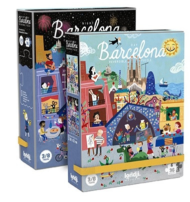 Puzzle Reversibil Londji Zi și Noapte în Barcelona