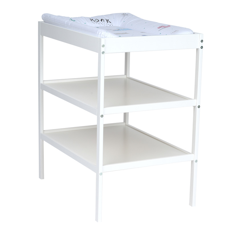 Masuta de schimbat Qmini Alb cu 2 polite - imagine 2