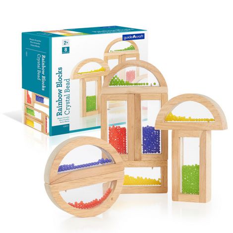 Rainbow Blocks Guidecraft - Joc Senzorial Colorat