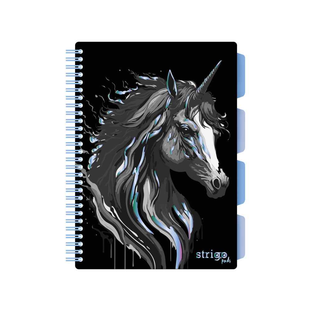 Caiet Strigo Unicorn B5 cu Separatoare