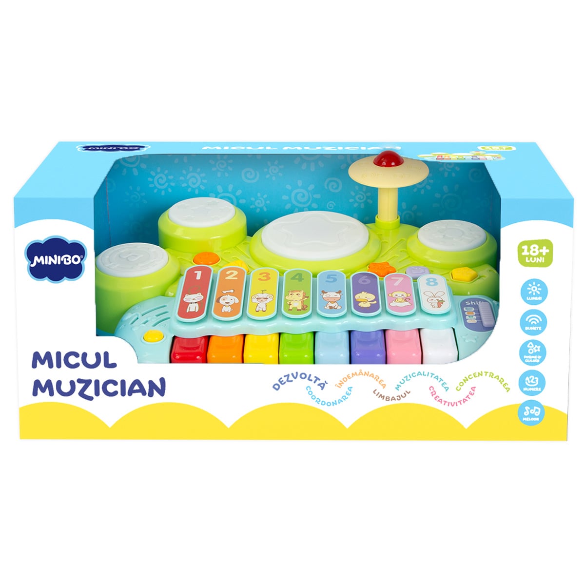 Micul Muzician Minibo - Jucărie Educativă Interactivă